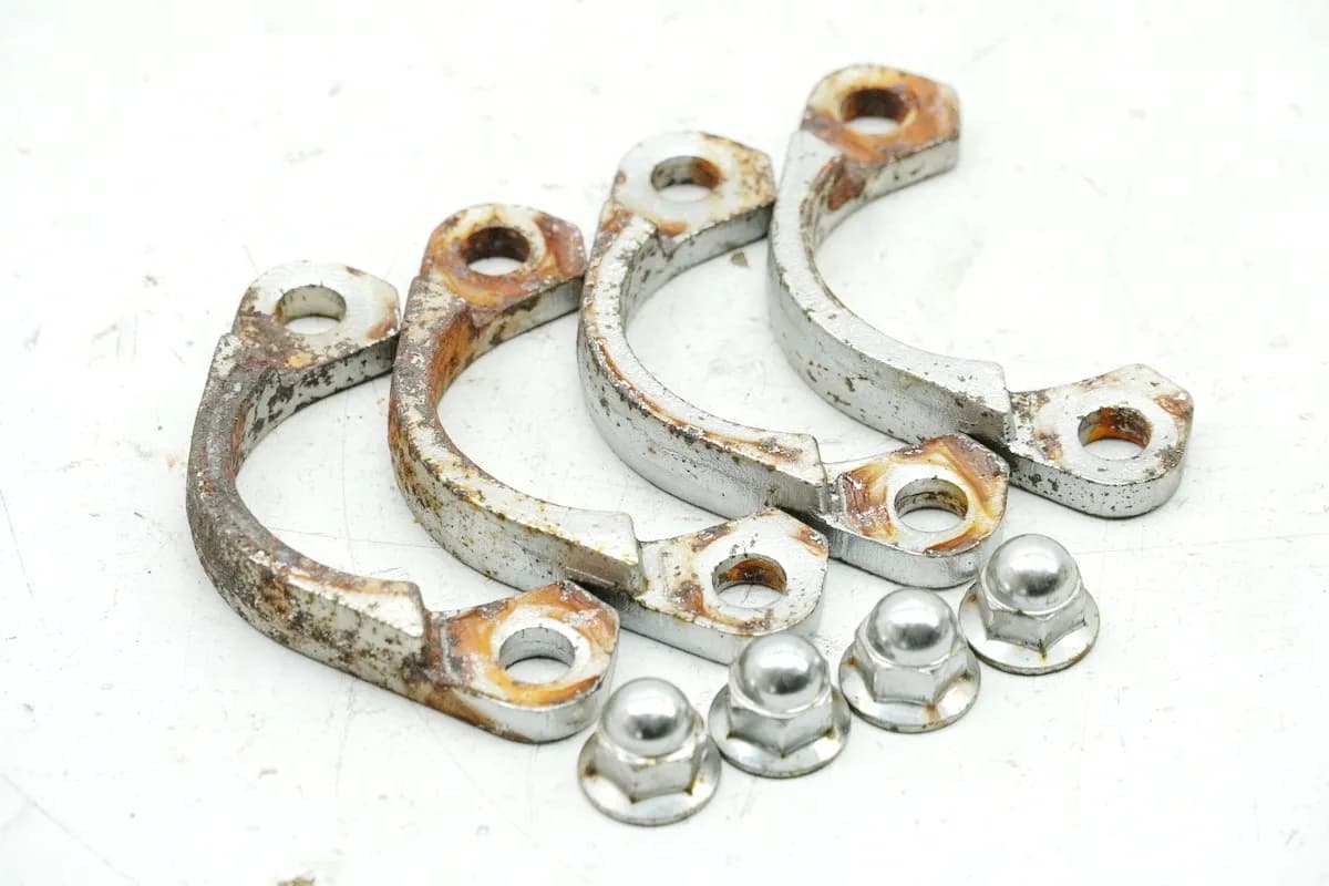 KAWASAKI VN 750 A-D Vulkan Twin Halter Krümmer Schelle Halbmond Krone - Satz