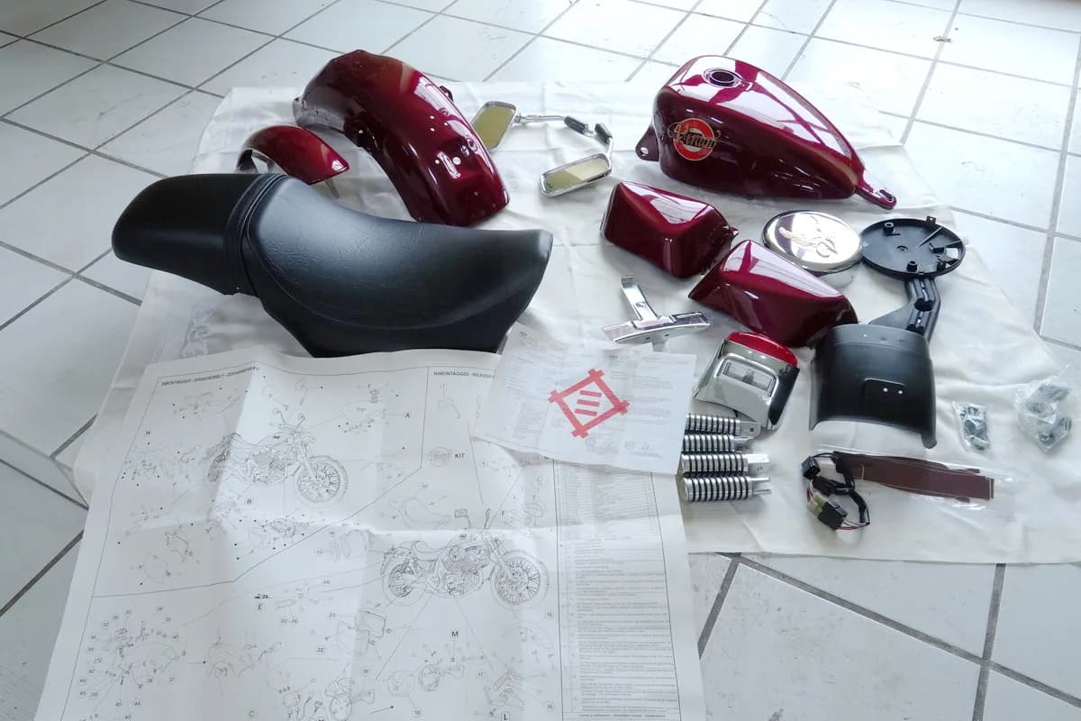 YAMAHA XV 535 VIRAGO 2YL Lacksatz Tank Custom Umbausatz Kotflügel Fender Sitz