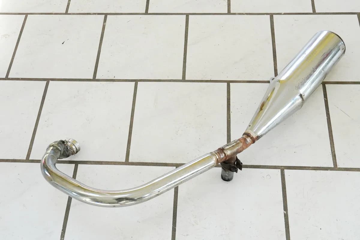 KAWASAKI EN 500 EN 500A Auspuff links Schalldämpfer Krümmer Auspuffanlage