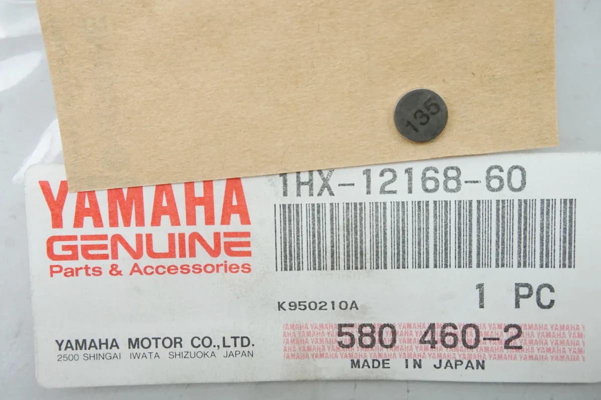 Yamaha Shim Ventil Einstellplättchen 1,35 original 1HX-12168-60 FZ XJ YZ VX NEU