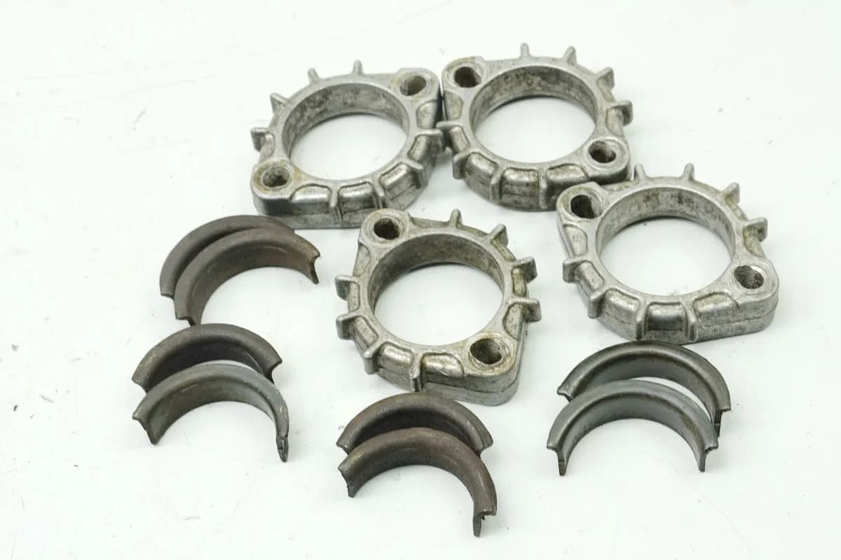 KAWASAKI Z 750 E KZ750E Halter Krümmer Schellen Halbmond Flansch Satz Kronen