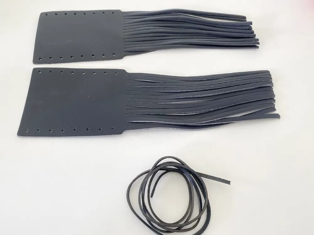 Highway Hawk Fransenreihe Leder Griffbezug 2 Stück Quasten - NEU