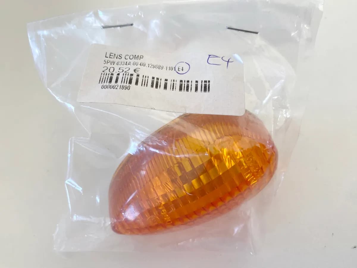 YAMAHA FZ1 FZ6 MT01 TDM900 YZF original Blinkerglas Schutzglas Blinker li - NEU