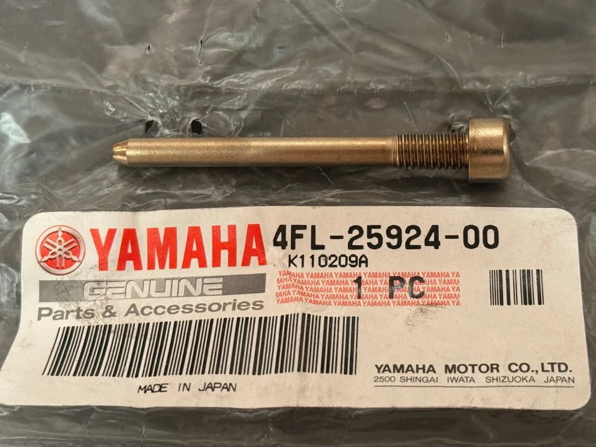 YAMAHA FZ FZS TZR XJ XJR original Stift Bremsbelagplatte Bremssattel hinten NEU