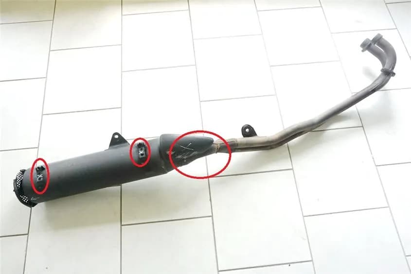 SUZUKI AN 650 ABS WVBU BURGMAN AUSPUFF SCHALLDÄMPFER KRÜMMER EXHAUST