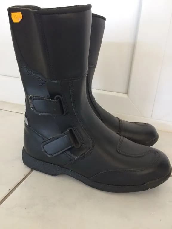 MOTORRADSTIEFEL LEDER SCHWARZ GRÖßE 40