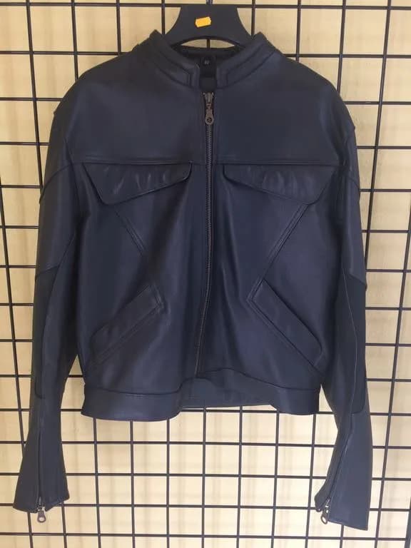 MOTORRADJACKE LEDERJACKE SCHWARZ GRÖßE 52