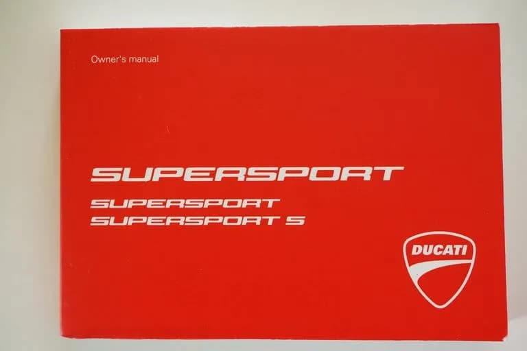 DUCATI SUPERSPORT 939 FAHRERHANDBUCH HANDBUCH BETRIEBSANLEITUNG - ENGLISCH