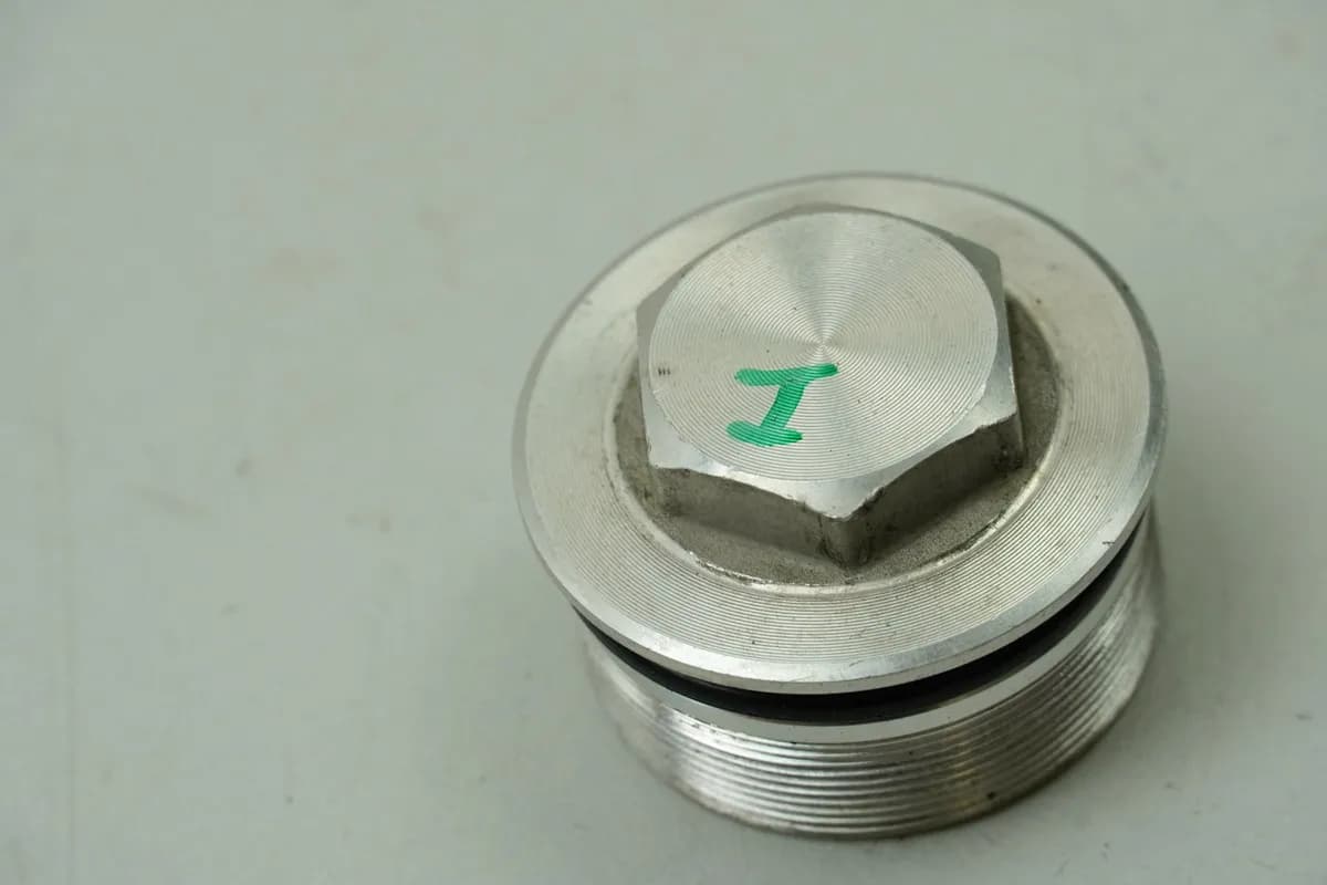 SUZUKI GSX 750 AE INAZUMA Gabel Verschluß Schraube I Stopfen für Standrohr Holm