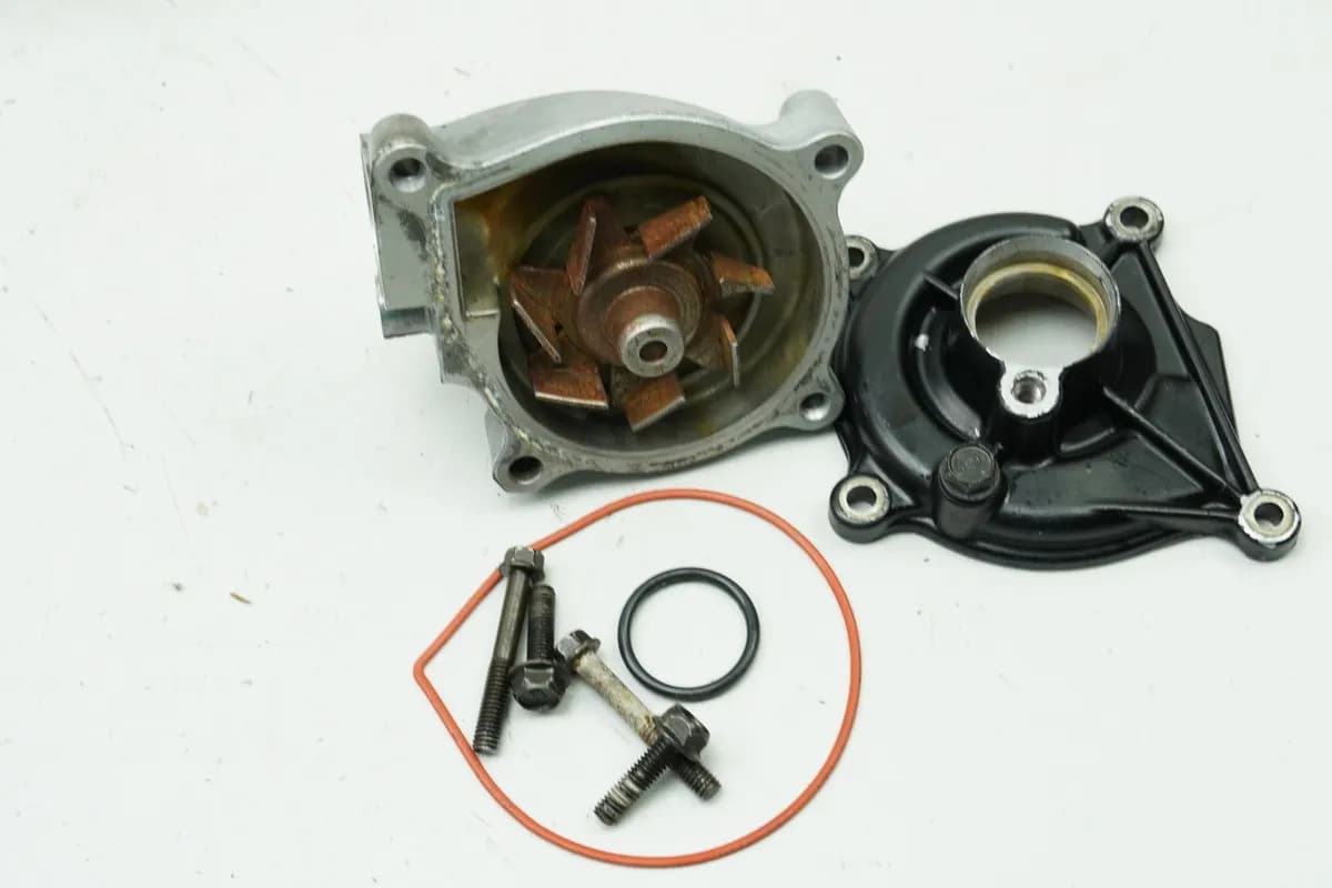 KAWASAKI ZZR 1100 D ZXT10D G Wasserpumpe Cover Motor Motordeckel Water Pump