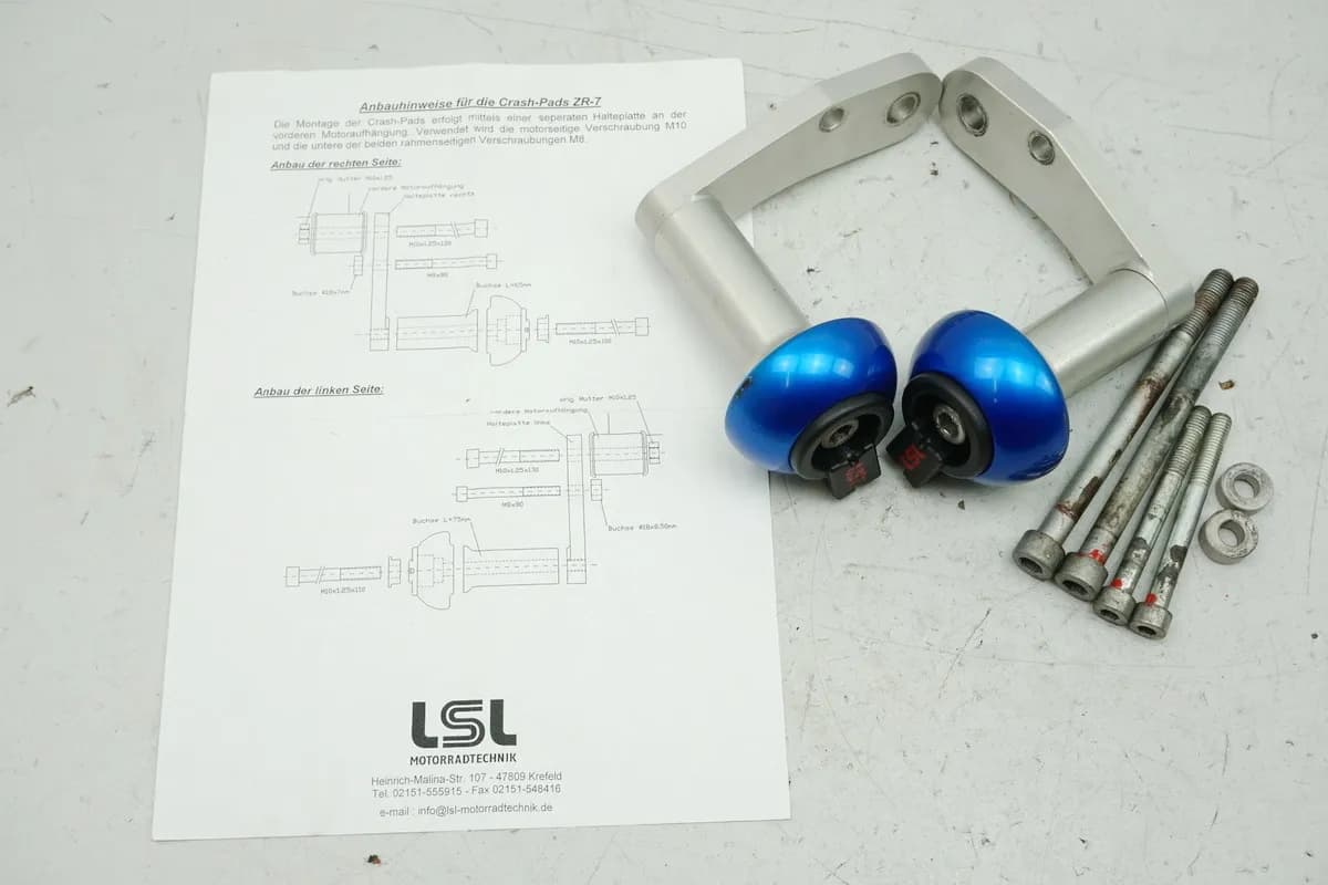 KAWASAKI ZR7 ZR750F LSL Crash Pads Sturzpads Halterung Halteplatte