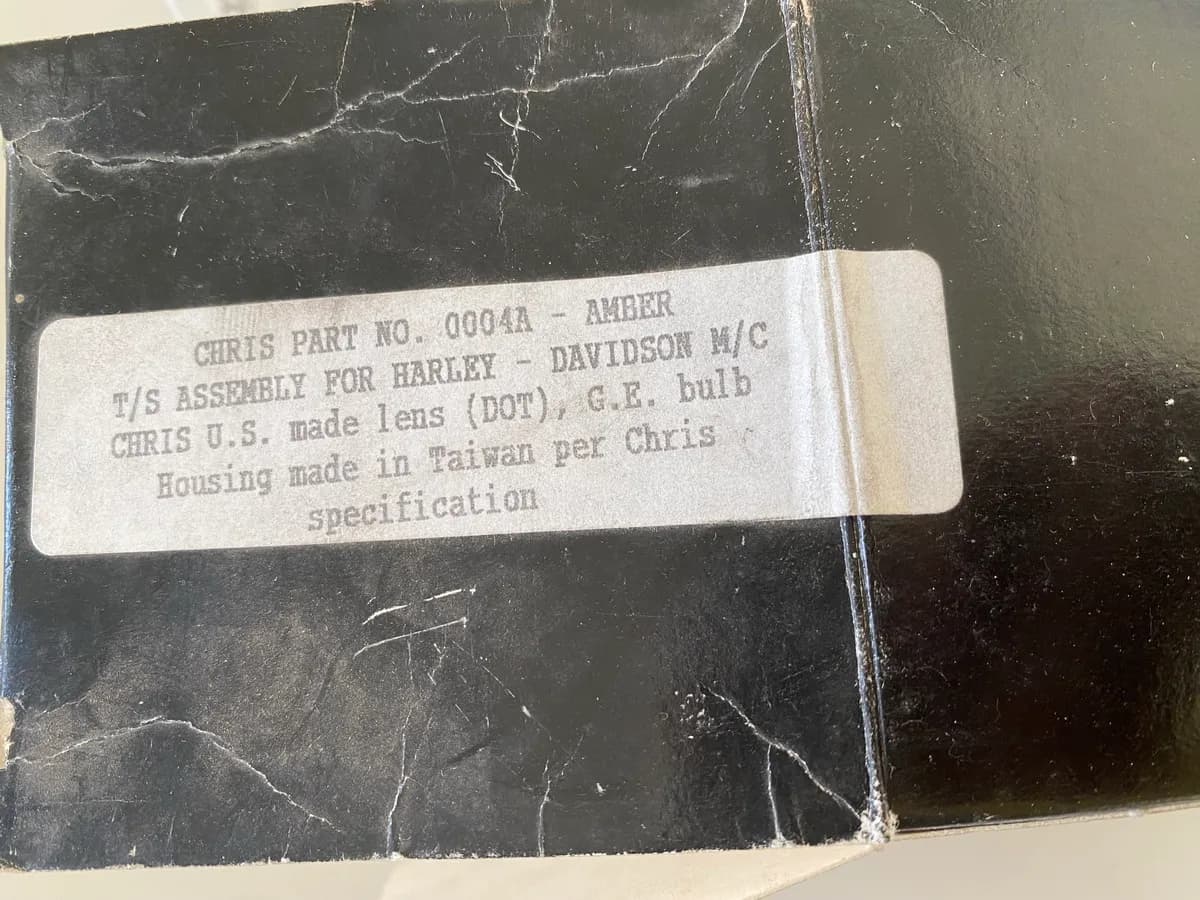 Blinker vorn Chris Products No. 0004A für Harley Davidson - NEU