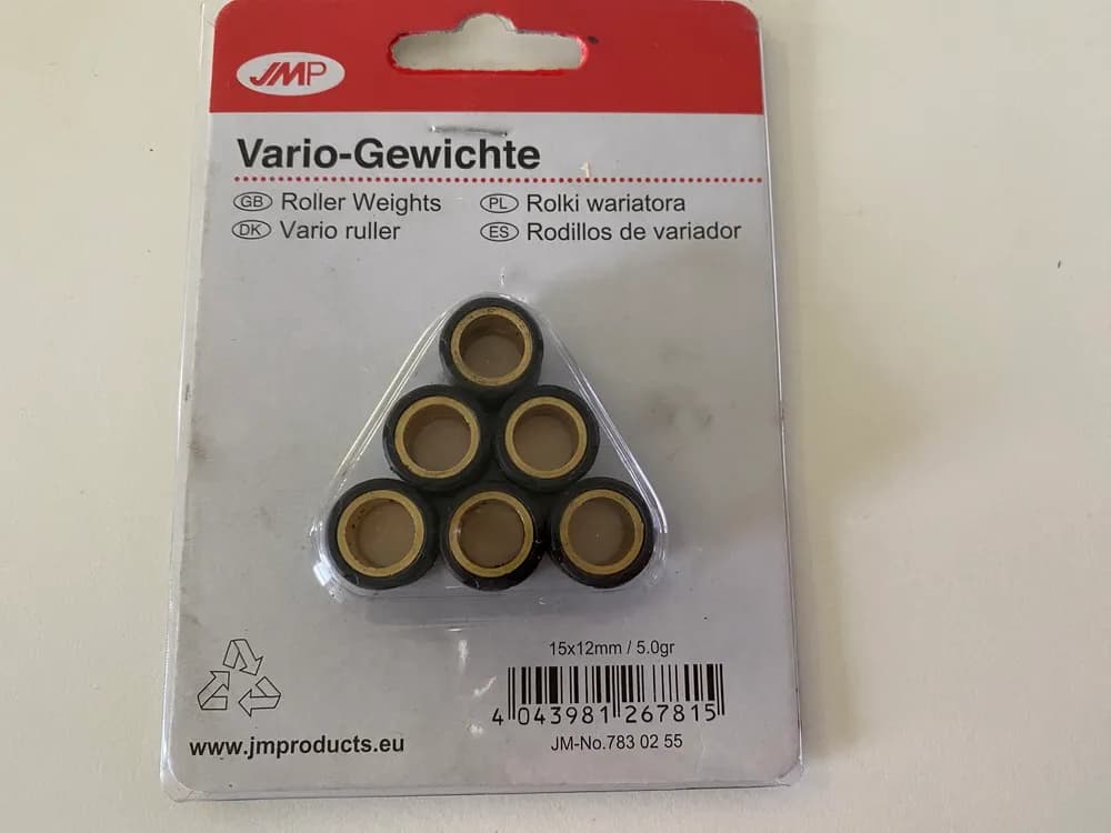 JMP Variogewichte 6 Stück 15x12 5,0g JM-No. 7830255 Adly Herchee Aeon AGM NEU