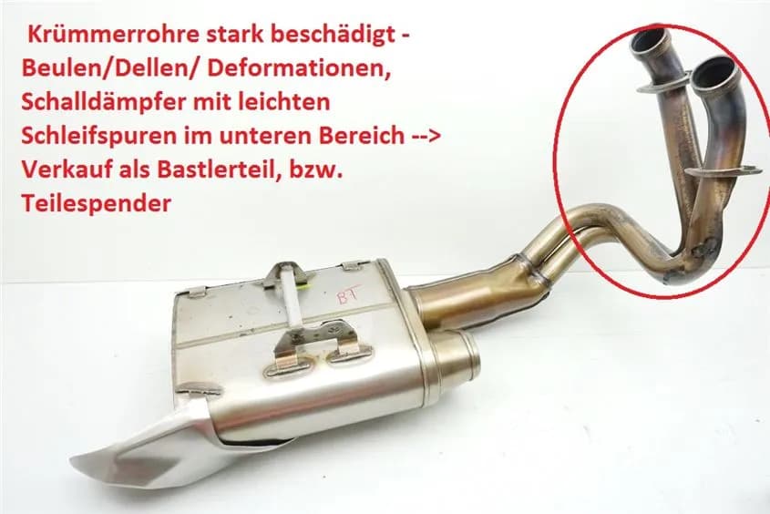 KAWASAKI VERSYS 650 ABS LE650E AUSPUFF SCHALLDÄMPFER KRÜMMER