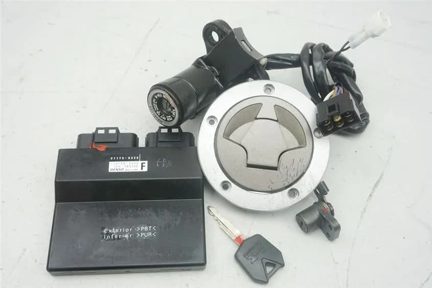 KAWASAKI ZX-6R ZX600R Schloßsatz & CDI Steuerteil Zündschloß Tankdeckel 09-12